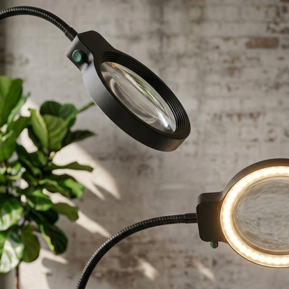 Elara Haus 2-in-1 LED Magnifying Floor Lamp & Desk Light with Flexible Gooseneck