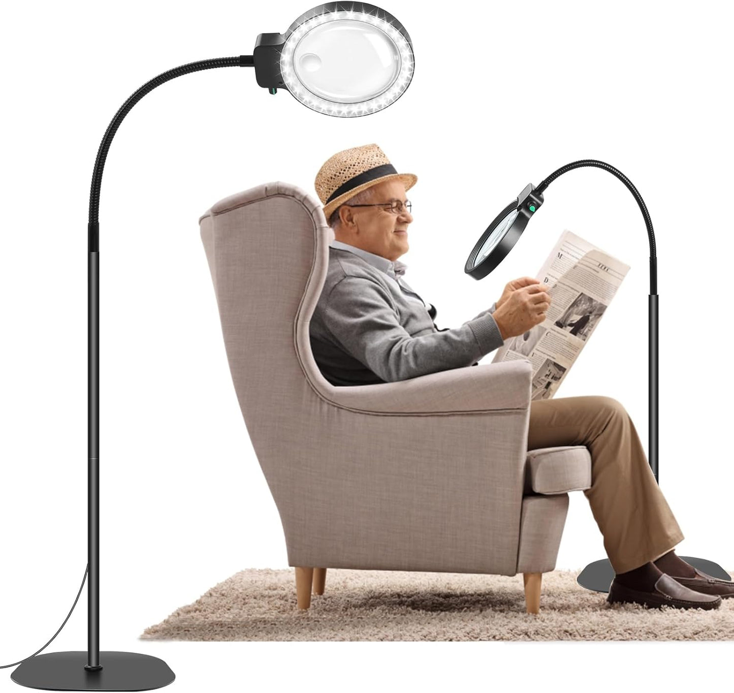 Skanto | Full-Page Magnifier with LED Light – Hands-Free Reading Aid for Books, Crafts & Hobbies 0