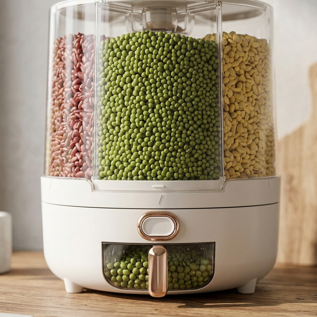 Elara Haus 360° Rotating Grain Dispenser and Storage Container