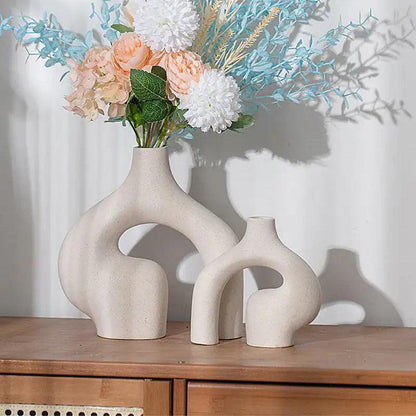 Danish Abstract Double Vase | Ceramic 1