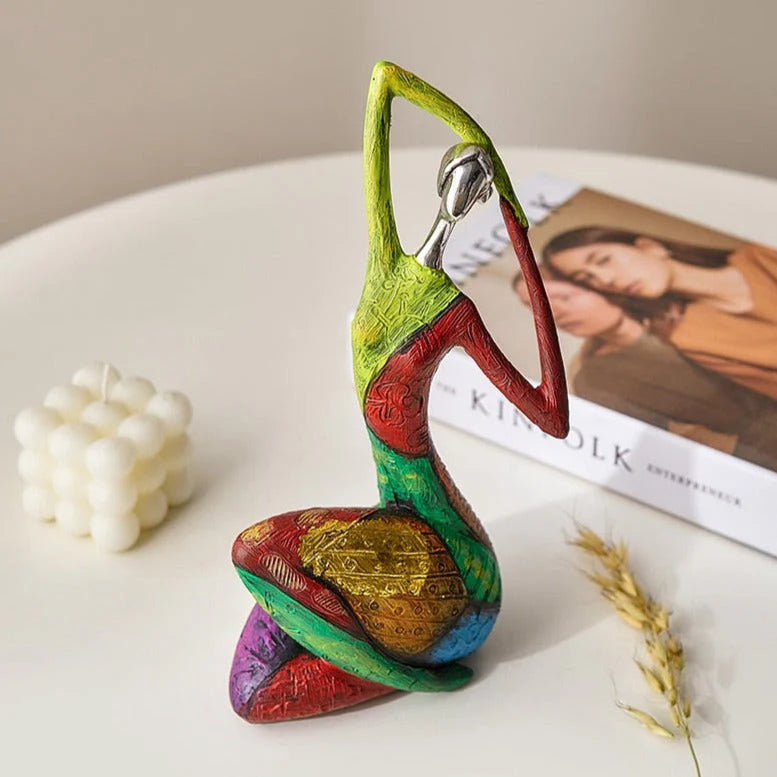 OCS - Abstract Female Figurine in Colorful Design - Handmade Art Sculpture 0