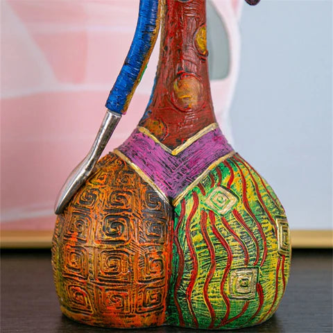 OCS - Abstract Female Figurine in Colorful Design - Handmade Art Sculpture 5