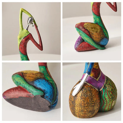 OCS - Abstract Female Figurine in Colorful Design - Handmade Art Sculpture 7