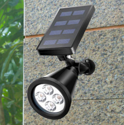 Solar garden lamp LED reflector 4x LED - adjustable spot for outdoor lighting 0