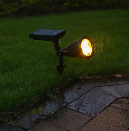 Solar garden lamp LED reflector 4x LED - adjustable spot for outdoor lighting 5