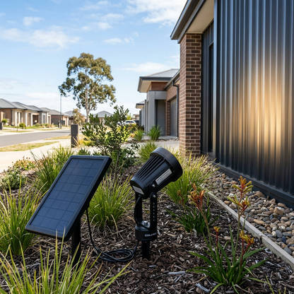 Elara Haus Adjustable Solar LED Outdoor Spotlight with Focused 4-LED Beam