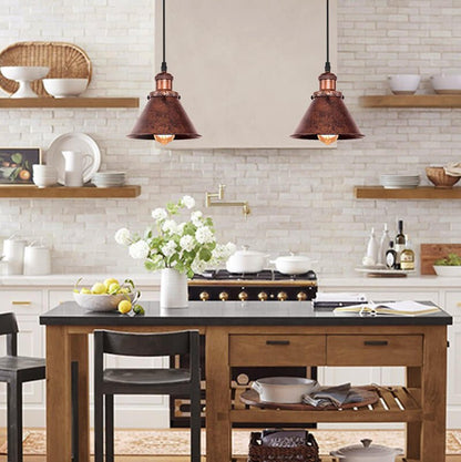 Farmhouse Single Rustic Copper Pendant Light 0