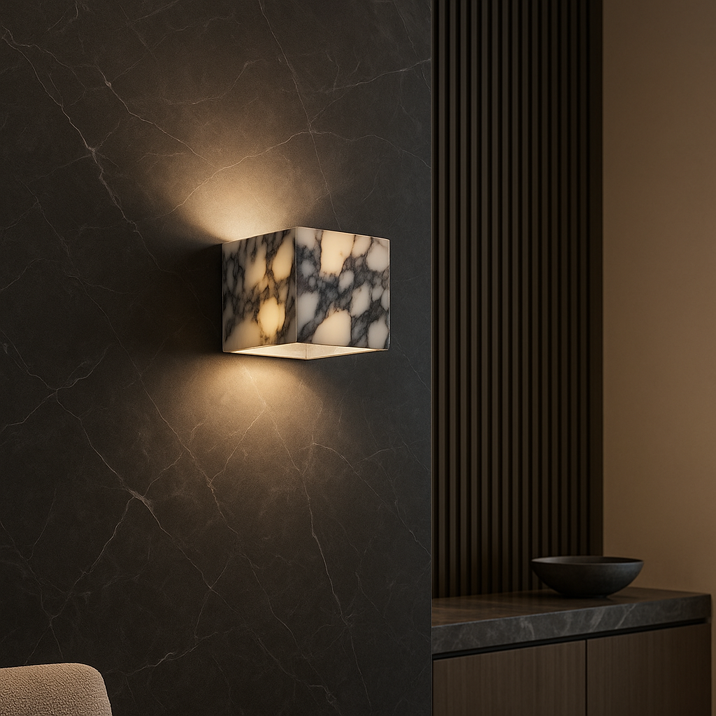 Marble Cube Wall Light 0