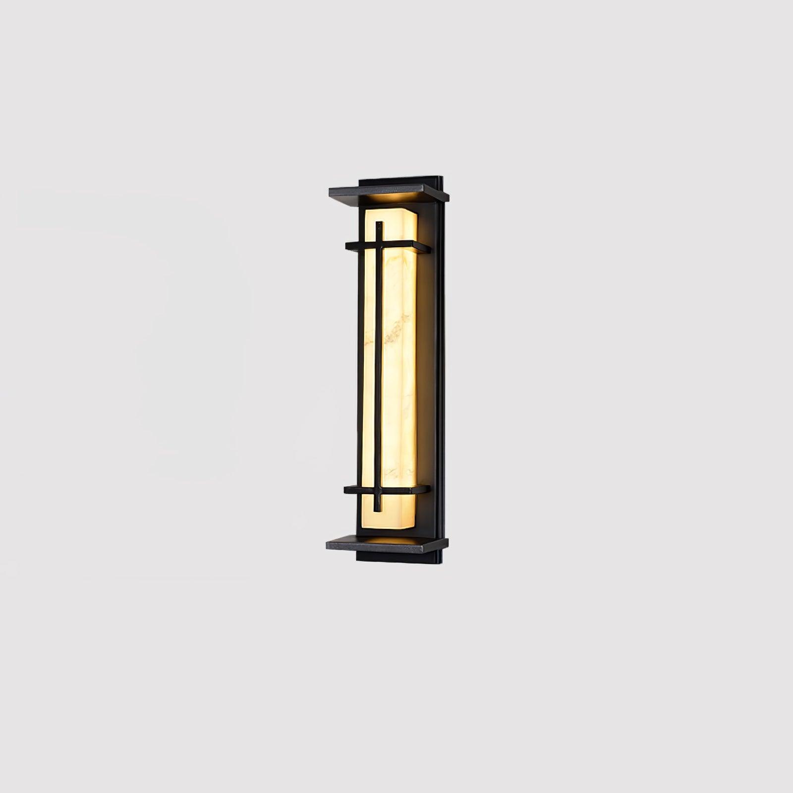 Ray Square Outdoor Wall Light  Imitation Alabaster Waterproof 7
