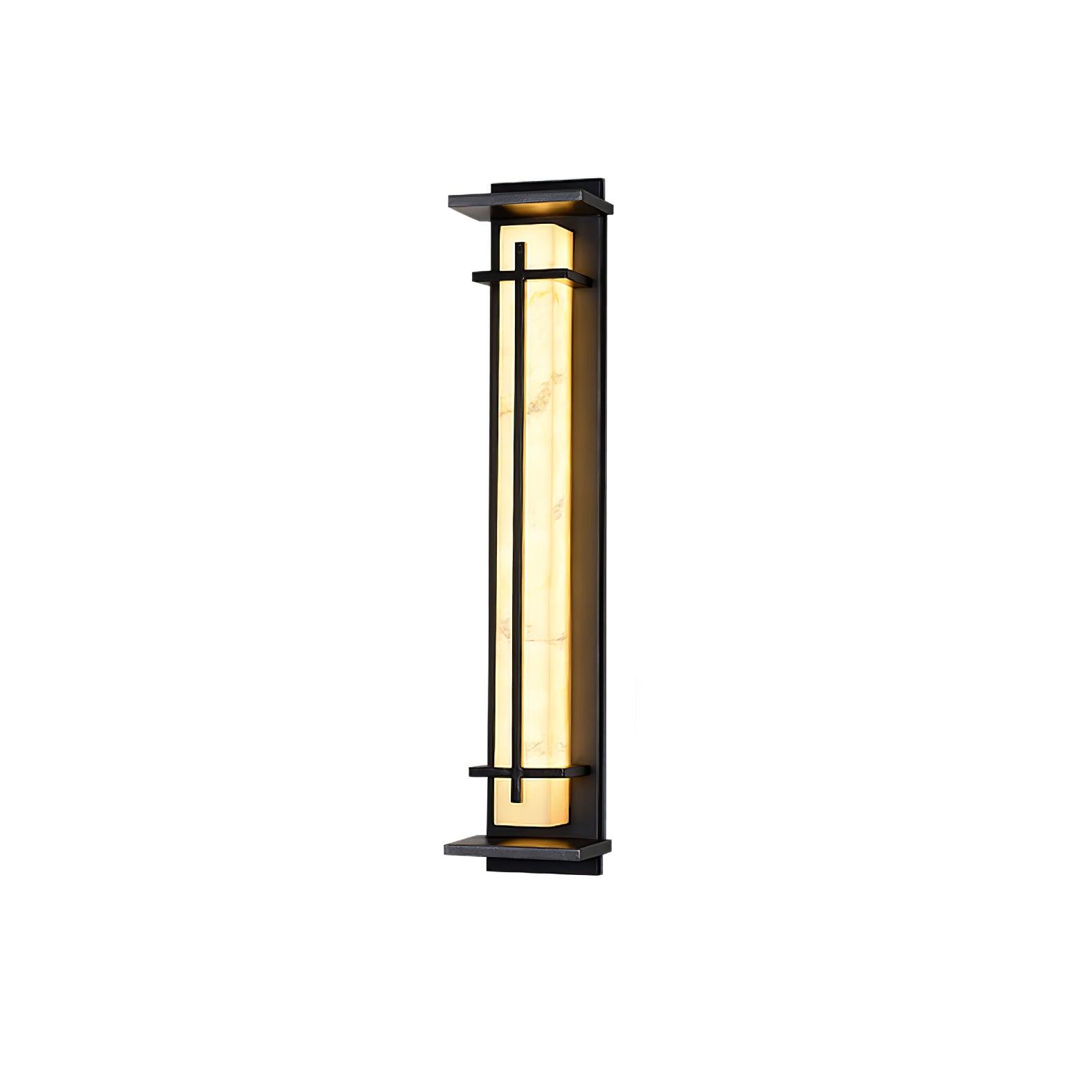 Ray Square Outdoor Wall Light  Imitation Alabaster Waterproof 8