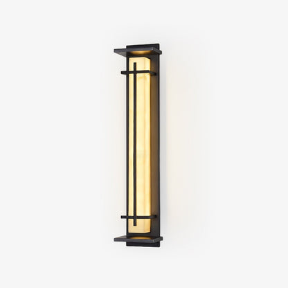 Ray Square Outdoor Wall Light  Imitation Alabaster Waterproof 1
