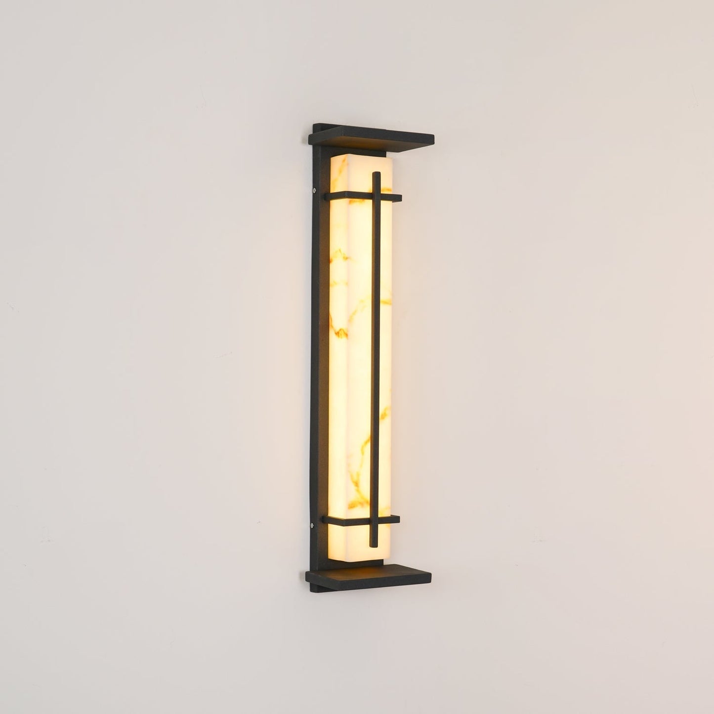 Ray Square Outdoor Wall Light  Imitation Alabaster Waterproof 2