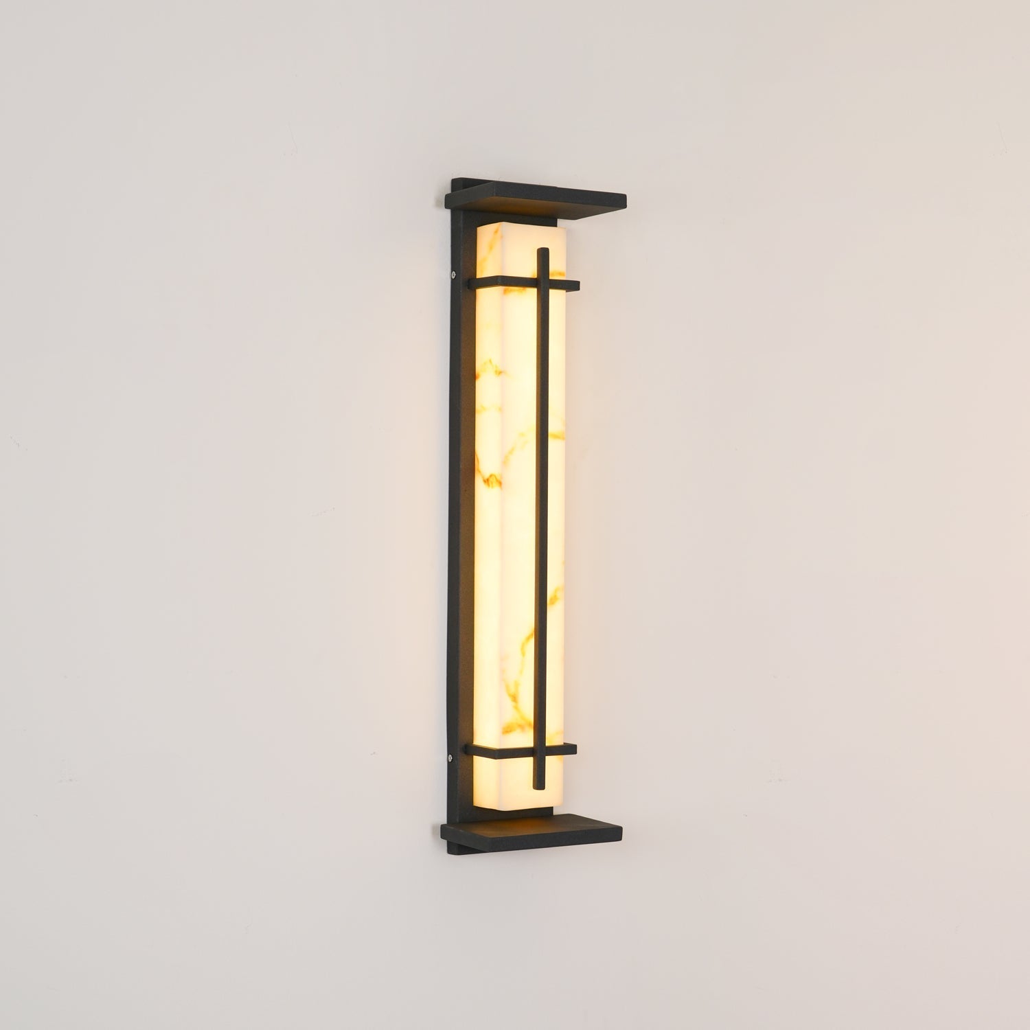 Ray Square Outdoor Wall Light  Imitation Alabaster Waterproof 2