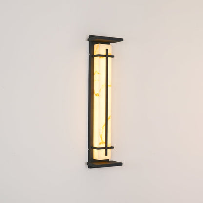 Ray Square Outdoor Wall Light  Imitation Alabaster Waterproof 2