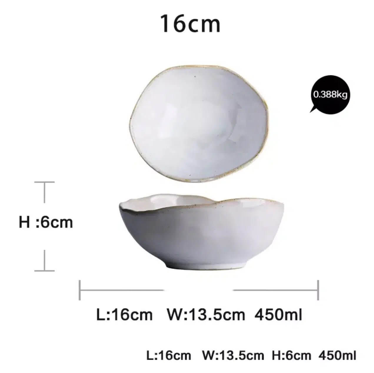 Irregular White Ceramic Plates + Dishes 7