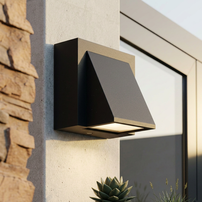 Elara Haus Angular Downward Outdoor Wall Light