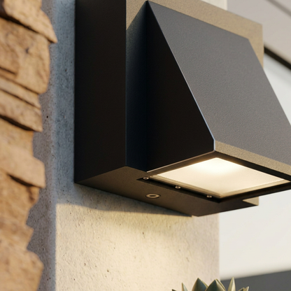Elara Haus Angular Downward Outdoor Wall Light
