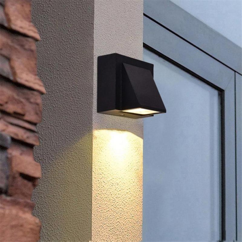 Vexto Modern Black Metal LED Outdoor Wall Lamp 0