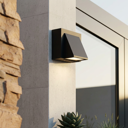 Elara Haus Angular Downward Outdoor Wall Light