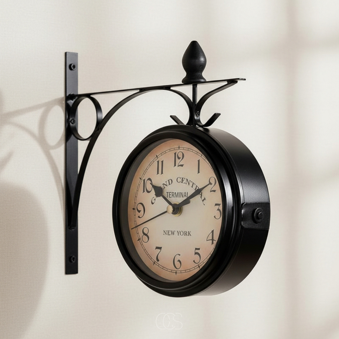 OCS - Double-sided vintage wall clock 0