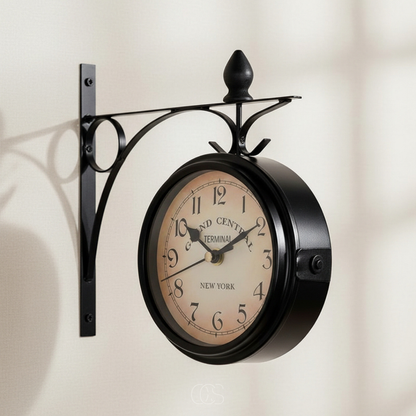 OCS - Double-sided vintage wall clock 0