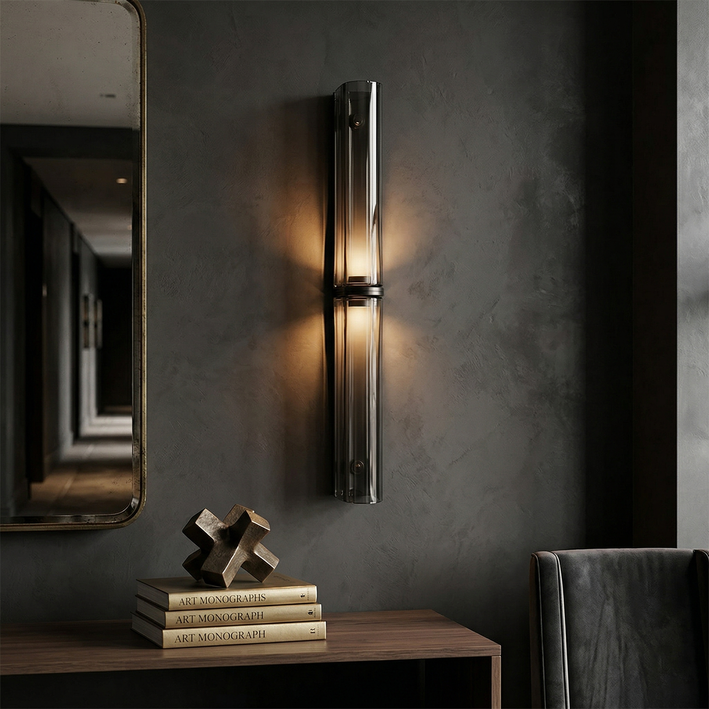 Arched Glass Tube Wall Sconce 8