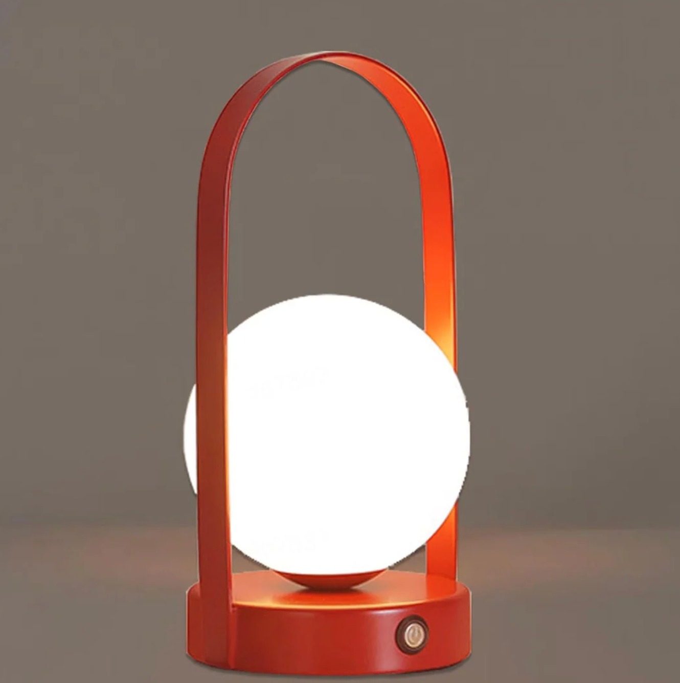 LED table lamp with a spherical shade – a modern decorative lamp with a button 2