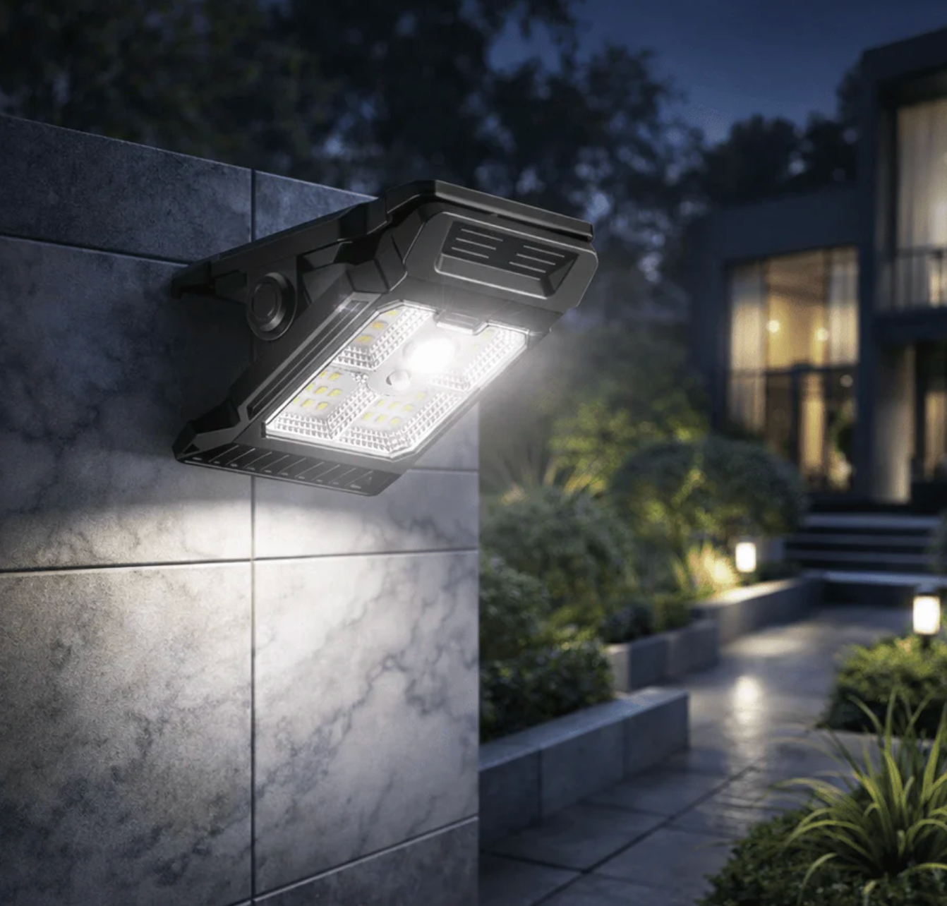 Solar LED lamp with IP65 motion sensor – outdoor lighting for garden, balcony and terrace 6