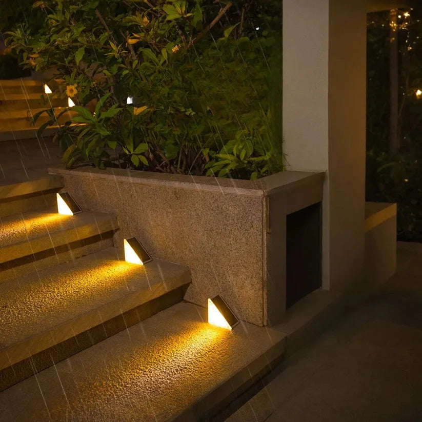 Solar LED lamp set for lighting stairs and garden 7