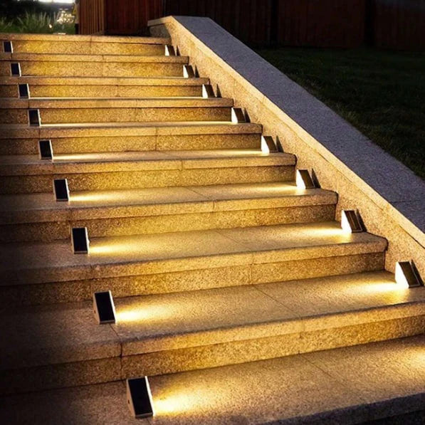 Solar LED lamp set for lighting stairs and garden 0