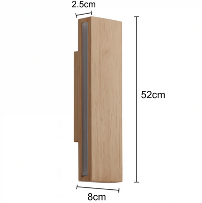 Wooden LED wall sconce – minimalist linear lamp 8