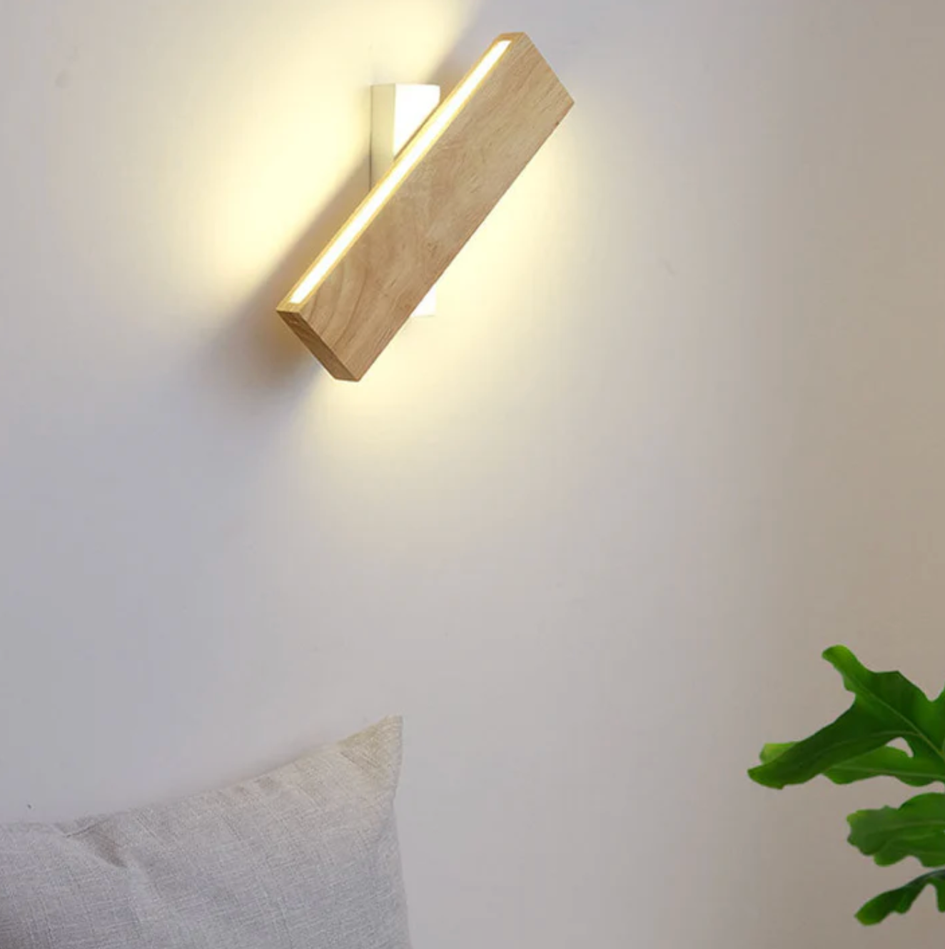 Wooden LED wall sconce – minimalist linear lamp 2