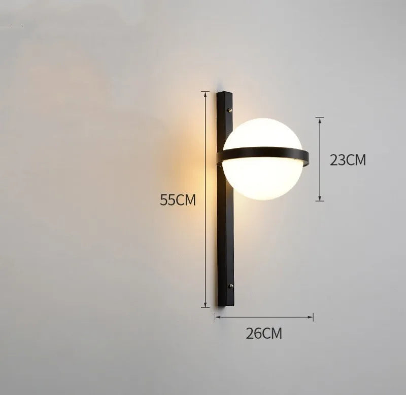 Modern Wall Sconce Lamp with LED Balls and Flower Pot 0
