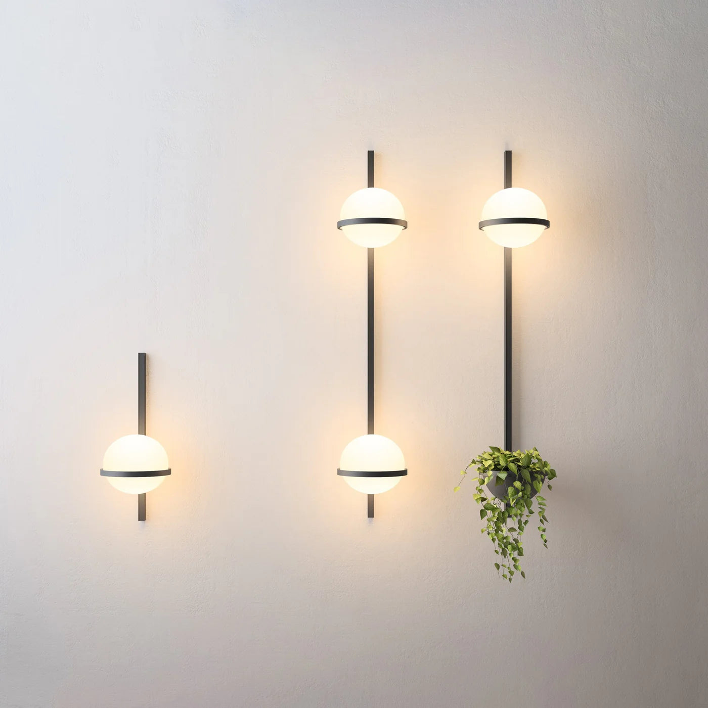 Modern Wall Sconce Lamp with LED Balls and Flower Pot 1