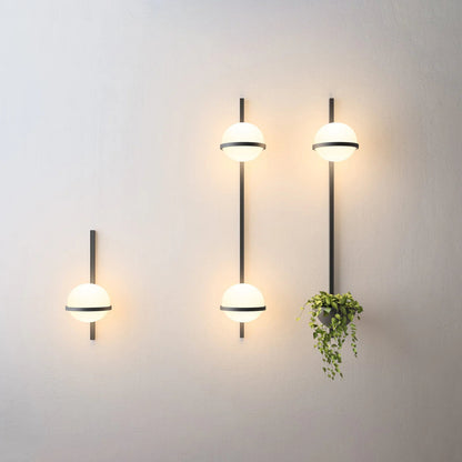 Modern Wall Sconce Lamp with LED Balls and Flower Pot 1