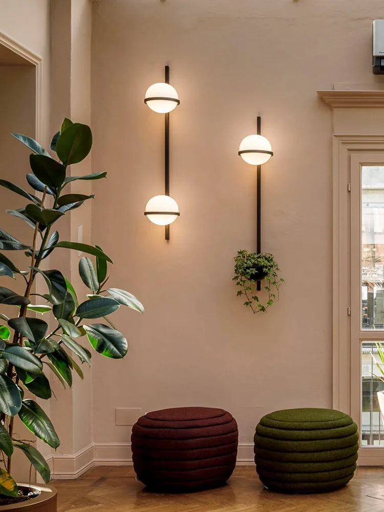 Modern Wall Sconce Lamp with LED Balls and Flower Pot 2