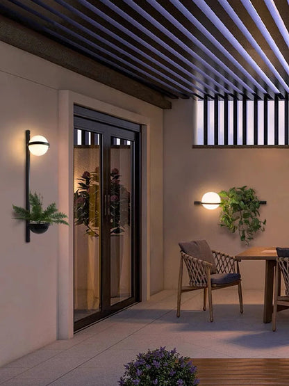 Modern Wall Sconce Lamp with LED Balls and Flower Pot 5