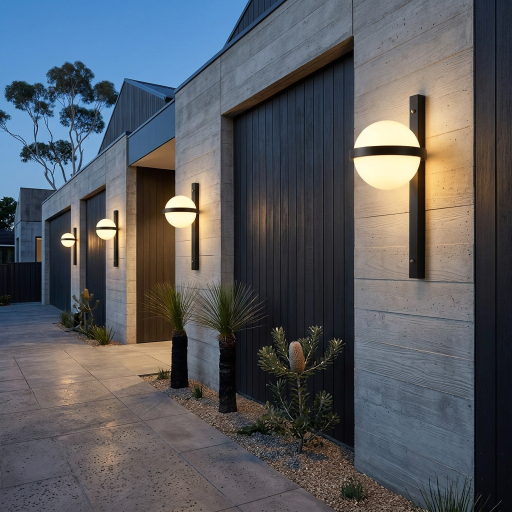 Elara Haus Architectural Linear Orb Wall Light