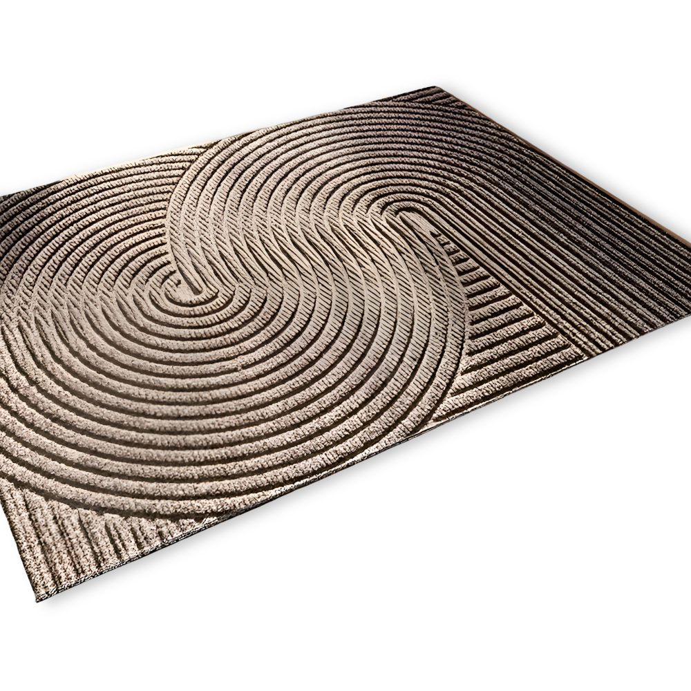 Velione - Rectangular PVC Non-Slip Doormat with Geometric Pattern 10