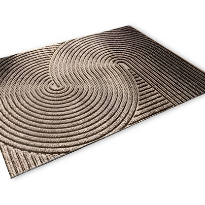 Velione - Rectangular PVC Non-Slip Doormat with Geometric Pattern 10