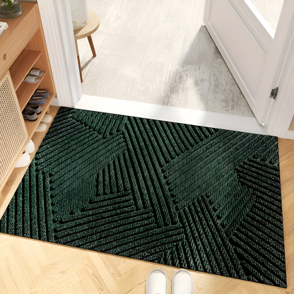Velione - Rectangular PVC Non-Slip Doormat with Geometric Pattern 5