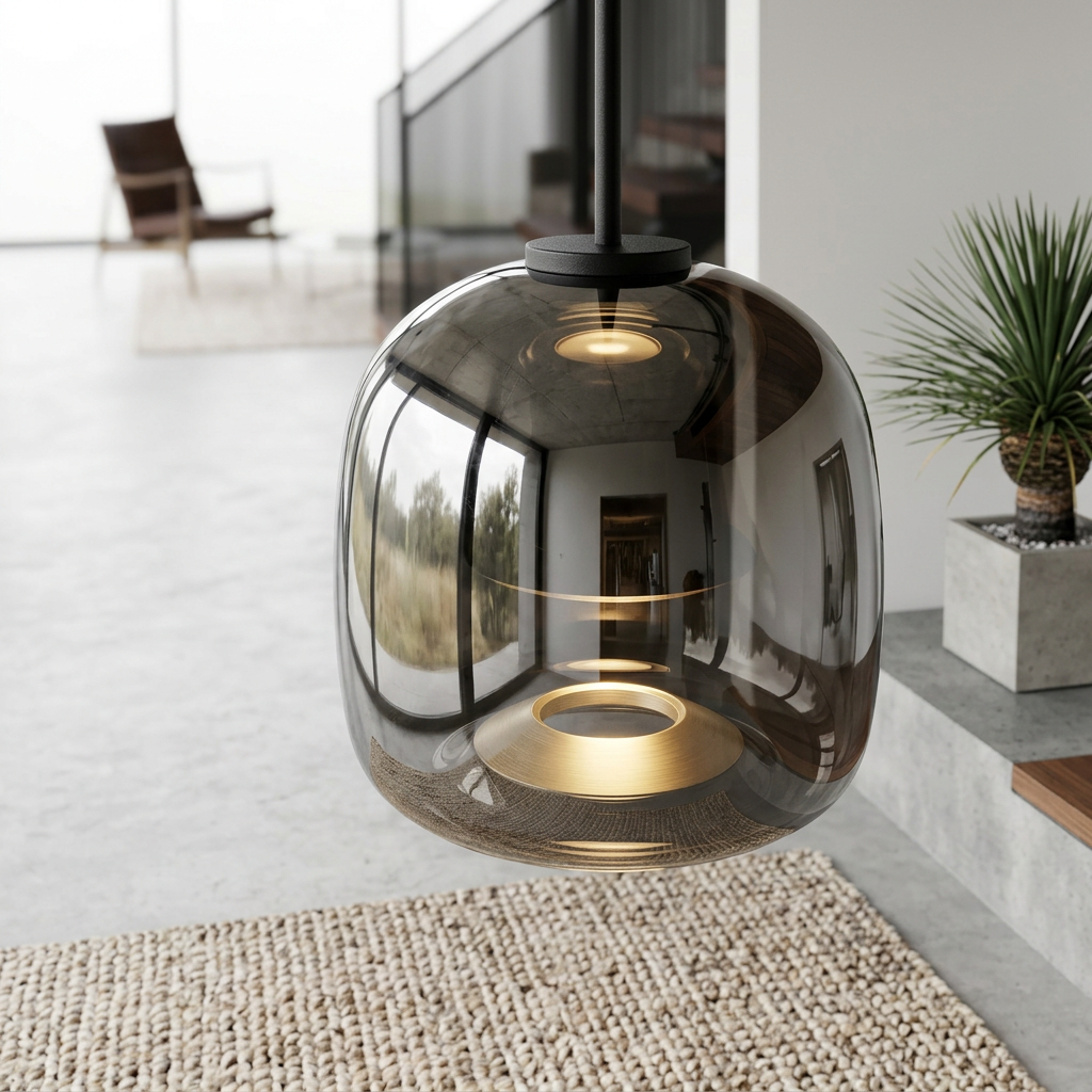 Elara Haus Architectural Metallic Hanging Light