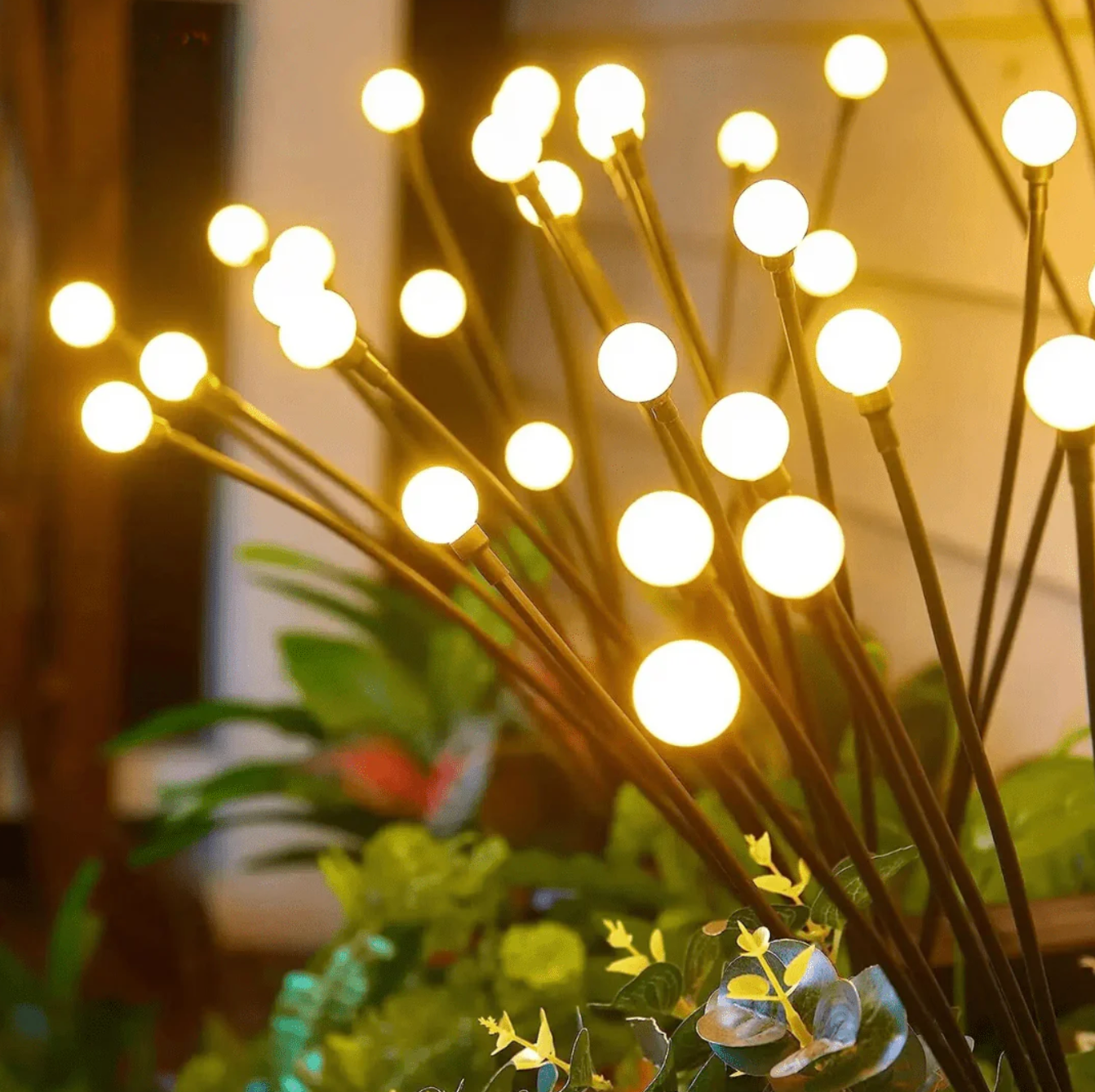 Solar LED garden lamp - decorative balls on flexible arms 2
