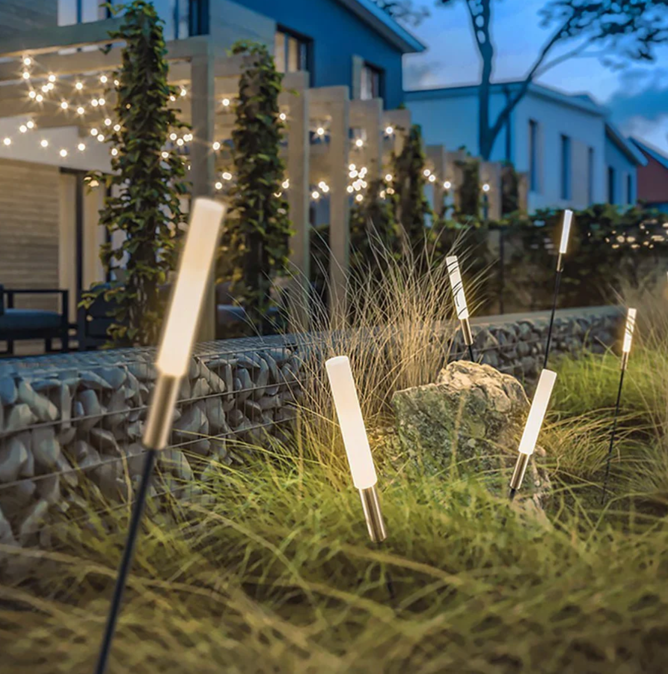 Solar LED garden lights on a spike – modern lighting for paths and flower beds 0