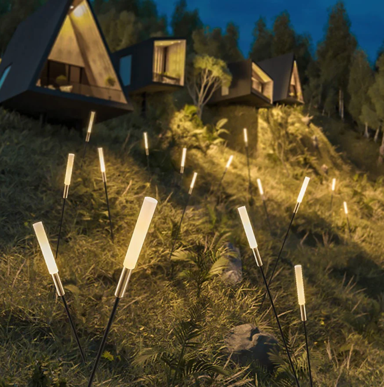 Solar LED garden lights on a spike – modern lighting for paths and flower beds 5