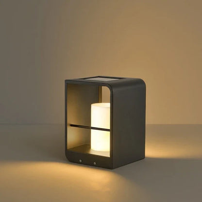 Modern LED Garden Lamp in a Geometric Frame 6