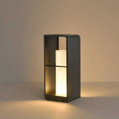 Modern LED Garden Lamp in a Geometric Frame 7