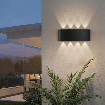 Modern waterproof LED wall lamp with multi-point up/down light 6