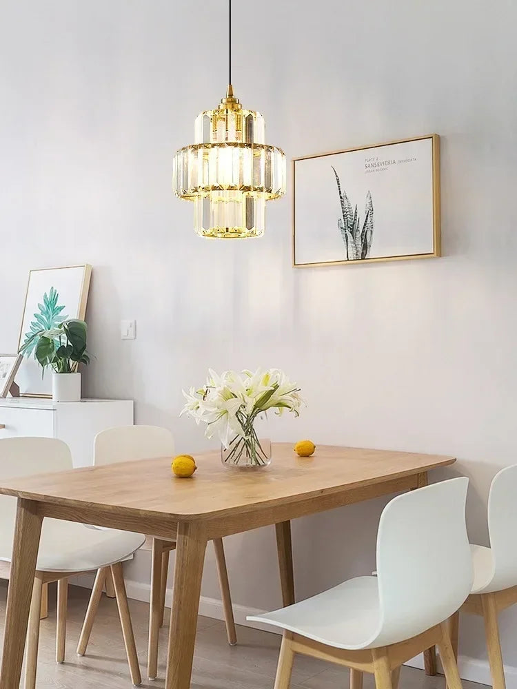 Elegant Glass Crystal Pendant Lamp – Glamour Style 6