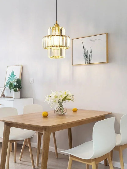 Elegant Glass Crystal Pendant Lamp – Glamour Style 6